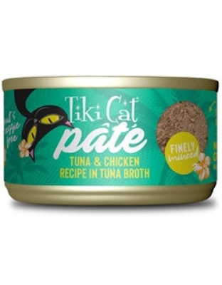 Tiki Pet Cat Luau Pate Ahi Tuna and Chicken 2.8oz. (Case of 12)