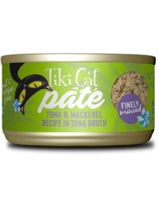 Tiki Pet Cat Luau Pate Ahi Tuna and  Mackerel 2.8oz. (Case of 12)