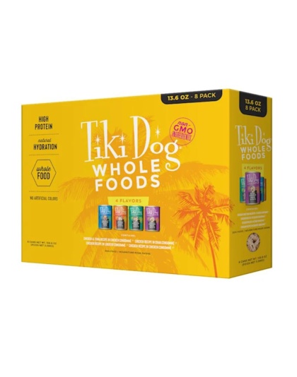 Tiki Pet Dog Whole Food 13.6oz. Variety Pack (Case of 8)