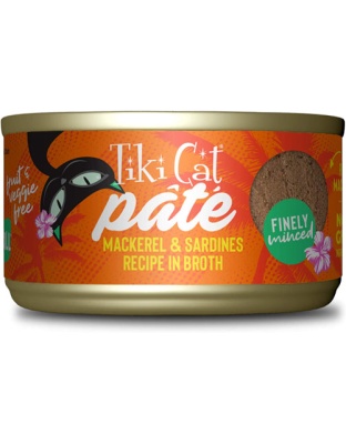 Tiki Pets Cat Grill Mackerel and Sardines Pate 2.8oz. (Case of 12)