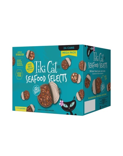 Tiki Pets Cat Fish Fave's 2.8oz. Variety Pack (Case of 24)