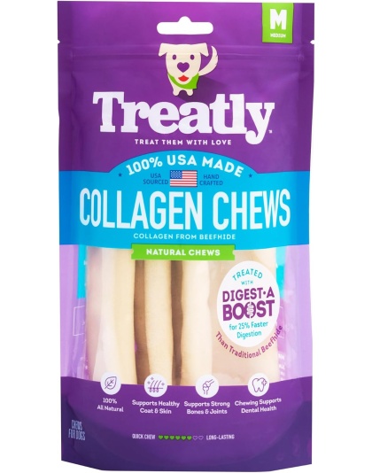 Treatly USA Collagen Rolls Natural 6in. -4 Pk