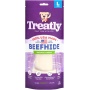 Treatly 100% USA Beefhide Bone with Header Card Natural 9in. 1 Pk
