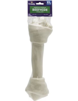 Treatly 100% USA Beefhide Bone Banded Natural 13in. 1 Pk