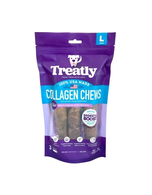 Treatly Collagen Chew Rolls Dog Treats Chicken, 1ea/LG, 3 pk