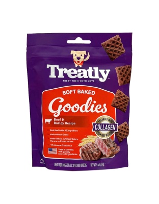 Treatly Soft Baked Goodies Dog Treats Beef & Barley, 1ea/5oz.