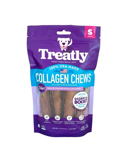 Treatly Collagen Chew Rolls Dog Treats Chicken, 1ea/SM, 8 pk