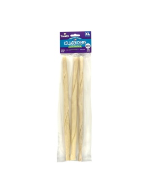 Treatly Collagen Chew Twist Rolls Dog Treats Natural, 1ea/XL, 3 pk