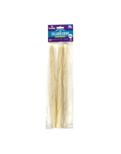 Treatly Collagen Chew Twist Rolls Dog Treats Natural, 1ea/XL, 3 pk