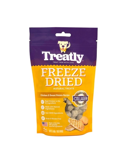 Treatly Freeze Dried Dog Treats Chicken & Sweet Potato, 1ea/3oz.