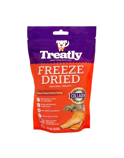 Treatly Freeze Dried Dog Treats Salmon & Sweet Potato, 1ea/3oz.