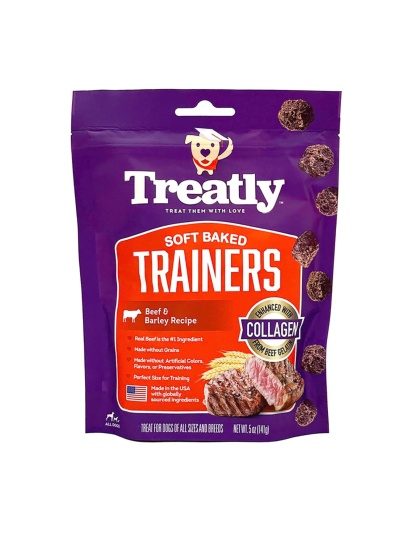Treatly Soft Baked Trainers Dog Treats Beef & Barley, 1ea/5oz.