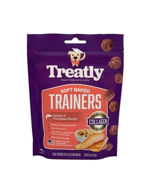 Treatly Soft Baked Trainers Dog Treats Salmon & Chickpeas, 1ea/5oz.