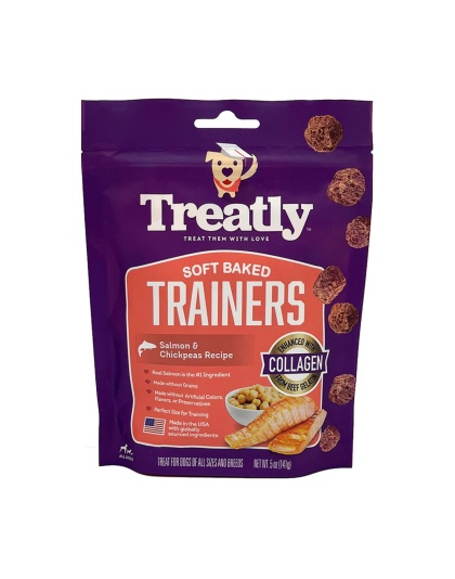 Treatly Soft Baked Trainers Dog Treats Salmon & Chickpeas, 1ea/5oz.