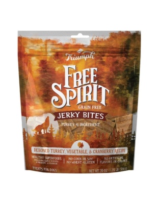 Triumph Grain Free Jerky Bites Dog Treats Turkey/Pea/Berry 20oz.