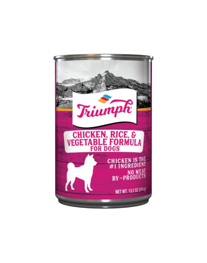 Triumph Canned Dog Food Chicken/Rice/Veg 13.2oz. (Case of 12)