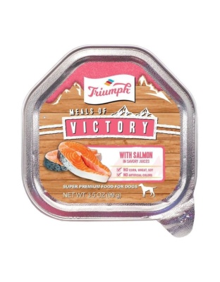 Victory Wet Cup Dog Food Salmon 3.5oz. (Case of 15)