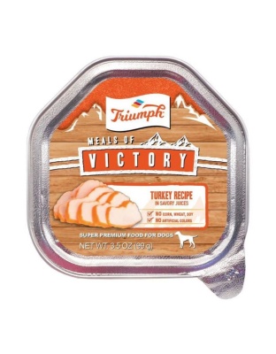 Victory Wet Cup Dog Food Turkey 3.5oz. (Case of 15)