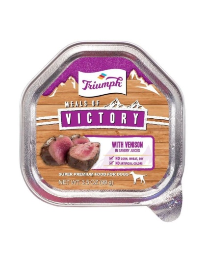 Victory Wet Cup Dog Food Venison 3.5oz. (Case of 15)