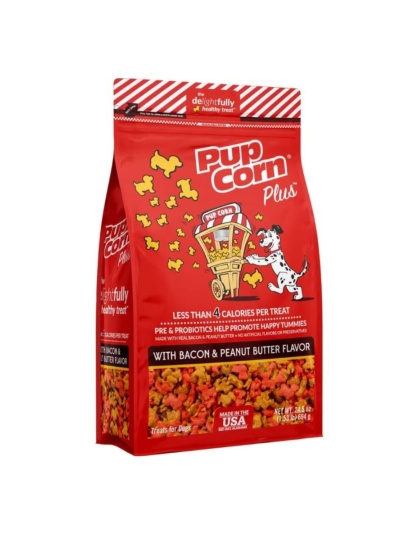 Pupcorn Plus Dog Treats Bacon/Peanut Butter 24.5oz.
