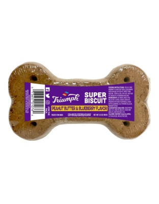 Triumph Super Single Biscuit Peanut Butter/Blueberry 3.5oz. (Case of 15)