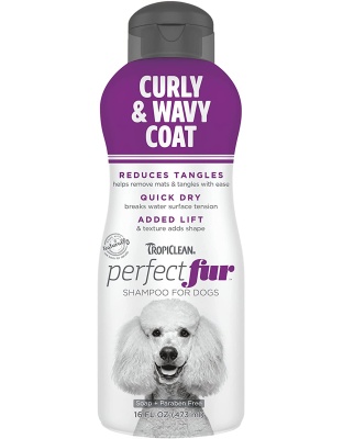 TropiClean PerfectFur Curly & Wavy Coat Shampoo for Dogs 1ea/16 oz