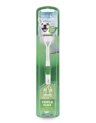 TropiClean Fresh Breath Triple Flex Toothbrush for Dogs 1ea/SM