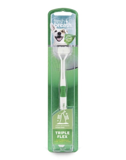 TropiClean Fresh Breath Triple Flex Toothbrush for Dogs 1ea/SM