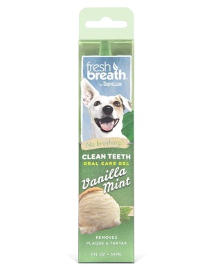 TropiClean Fresh Breath Vanilla Mint Clean Teeth Oral Care Gel For Dogs 1ea/2 oz