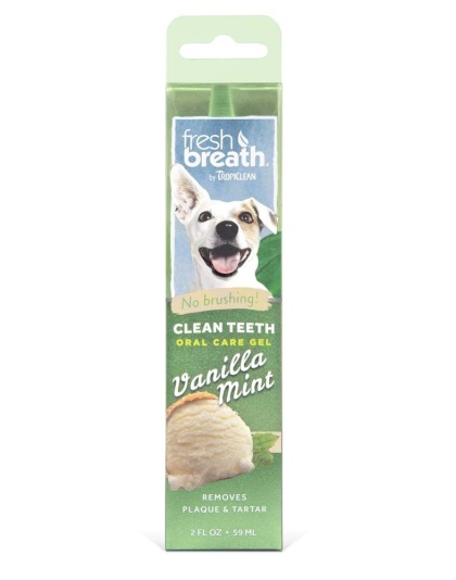 TropiClean Fresh Breath Vanilla Mint Clean Teeth Oral Care Gel For Dogs 1ea/2 oz