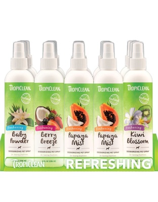 TropiClean Deodorizing Pet Spray Display for Dogs 1ea/15 Pieces
