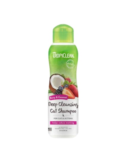 TropiClean Berry & Coconut Deep Cleansing Shampoo for Cats & Kittens 1ea/12 oz