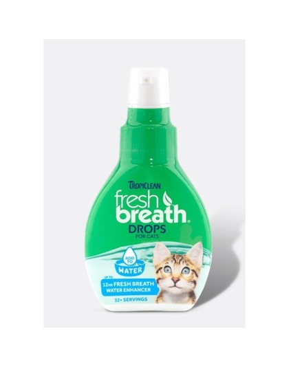 TropiClean Fresh Breath Oral Care Water Additive for Cats 1ea/2.2 Fl. oz