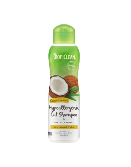 TropiClean Gentle Coconut Hypoallergenic Cat & Kitten Shampoo 1ea/12 oz