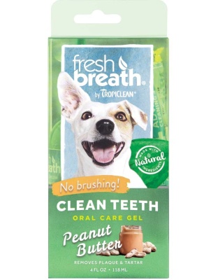 TropiClean Fresh Breath Peanut Butter Clean Teeth Oral Care Gel For Dogs 1ea/4 oz