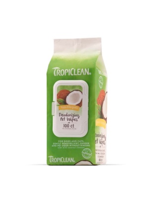 TropiClean Hypo-Allergenic Cleaning Wipes for Dogs 1ea/100 ct