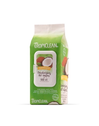 TropiClean Hypo-Allergenic Cleaning Wipes for Dogs 1ea/100 ct