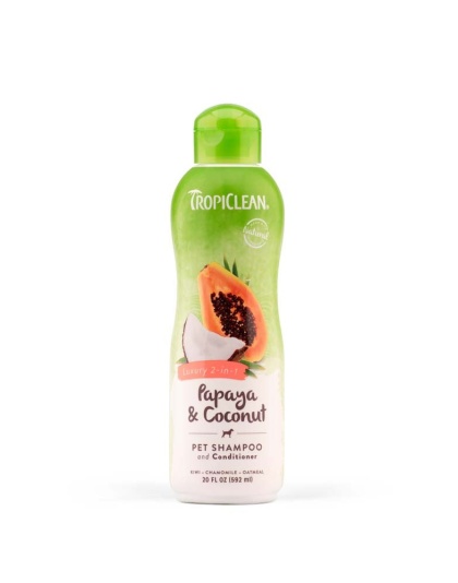 TropiClean Papaya & Coconut Luxury 2-in-1 Shampoo and Conditioner for Pets 1ea/20 fl oz