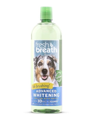 TropiClean Fresh Breath Advanced Whitening Oral Care Water Additive for Dogs 1ea/33.8 fl oz