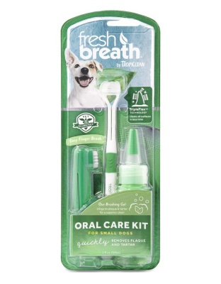 TropiClean Fresh Breath Oral Care Kit for Dogs 1ea/SM