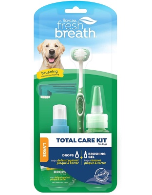 TropiClean Fresh Breath Total Care Kit for Dogs 1ea/LG