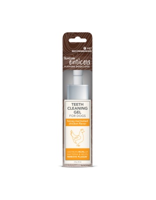 TropiClean Enticers Teeth Cleaning Gel for Dogs Honey Marinated Chicken 1ea/2 oz