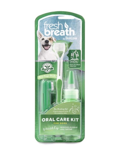 TropiClean Fresh Breath Oral Care Kit for Dogs 1ea/LG