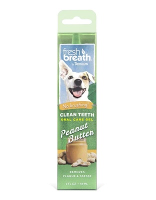TropiClean Fresh Breath Peanut Butter Clean Teeth Oral Care Gel For Dogs 1ea/2 oz