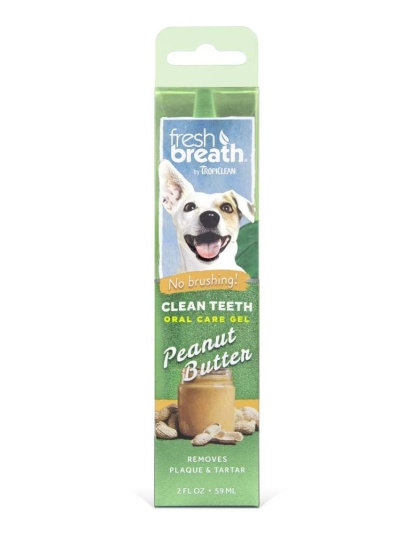 TropiClean Fresh Breath Peanut Butter Clean Teeth Oral Care Gel For Dogs 1ea/2 oz
