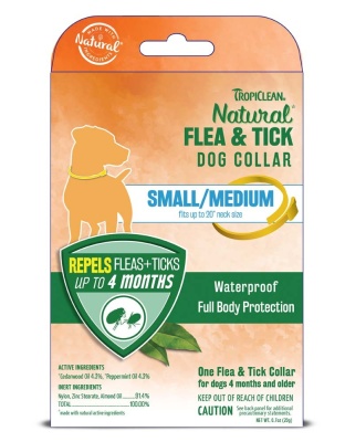 TropiClean Natural Flea & Tick Repellent Dog Collar 1ea/SM