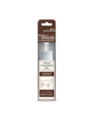 TropiClean Enticers Teeth Cleaning Gel for Dogs Smoked Beef Brisket 1ea/2 oz