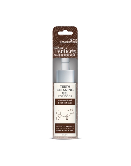 TropiClean Enticers Teeth Cleaning Gel for Dogs Smoked Beef Brisket 1ea/2 oz