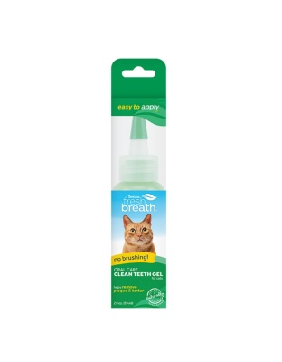 TropiClean Fresh Breath Clean Teeth Oral Care Gel For Cats 1ea/2 Fl. oz