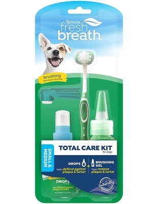 TropiClean Fresh Breath Total Care Kit for Dogs 1ea/SM